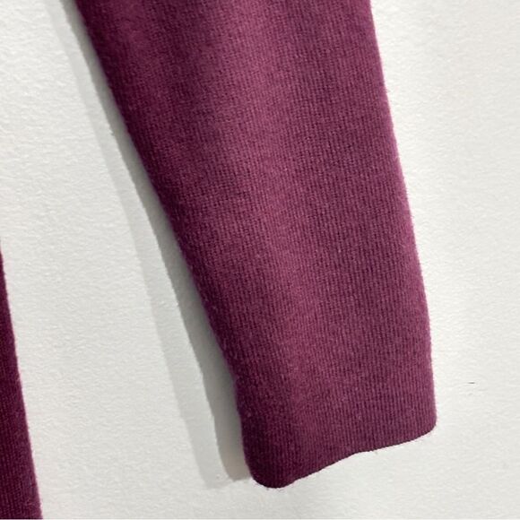Chico's | Women’s Burgundy Paisley Print Back Open Front Cardigan Sweater - Picture 12 of 15
